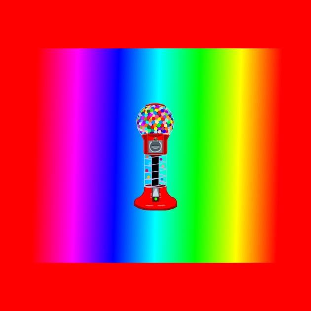 Rainbow Gumball Machine by Art by Deborah Camp