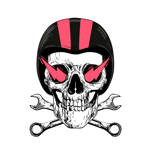 Motorcycle Skull by HustleHardStore