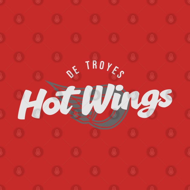 Vintage Style Greyscale Hot Wings by SDCHT