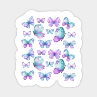 Light Purple Coloured Butterfly Pattern Magnet