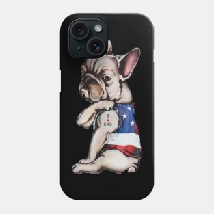 American Bulldog tattoo I love dad Phone Case