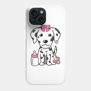 Cute dalmatian is a baby - girl Phone Case