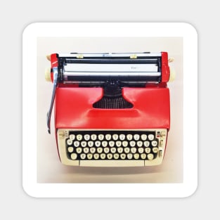 The Red Typewriter Magnet