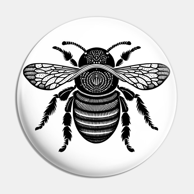 Bumble Bee Pin by TinaGraphics