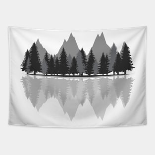 MOUNTAIN FOREST || NATURE ILLUSTRATION Tapestry