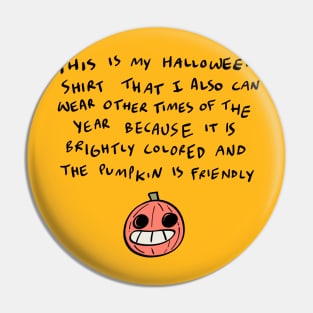 Brightly colored halloween shirt Pin