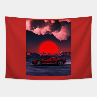 Neon drive Tapestry