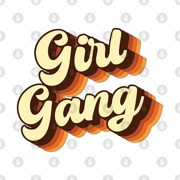 Retro Vintage 70s Groovy Girl Gang by Inspire Enclave