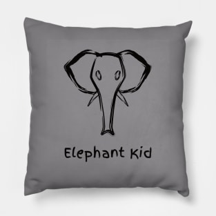 Elephant Kid Logo Pillow