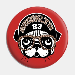 Spike lee brooklyn hip hop pug Pin