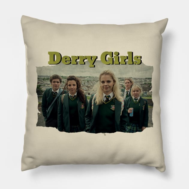 Derry Girls Exclusive Design Pillow by Alaknanda prettywoman