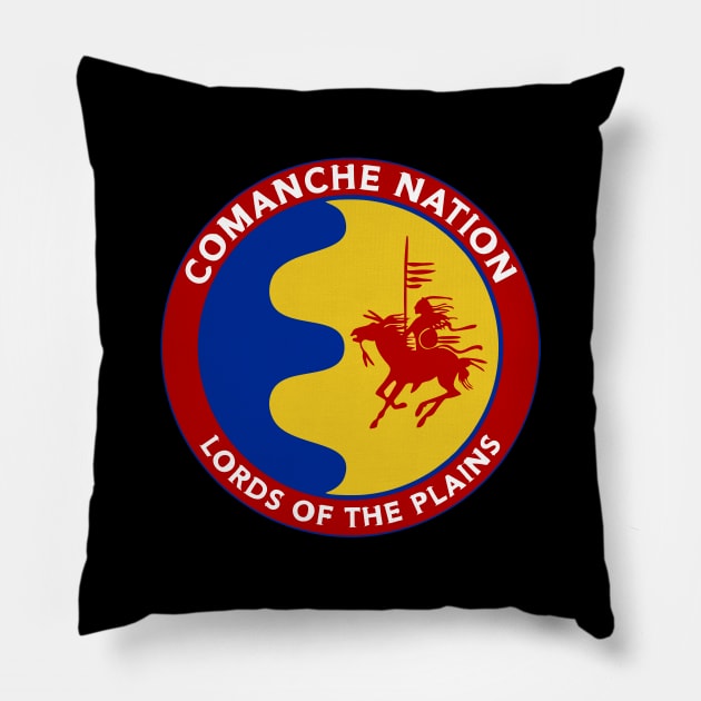 Comanche Nation - American Native People Pillow by Lilian's