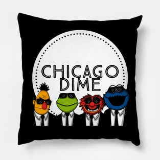 Chicago Dime Logo Doppelgangers Pillow