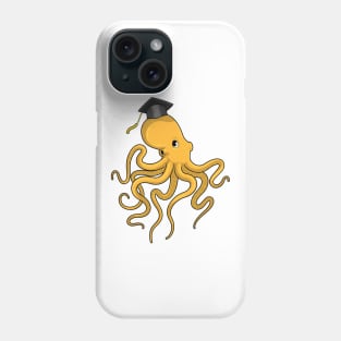Octopus as Student with Diploma Phone Case