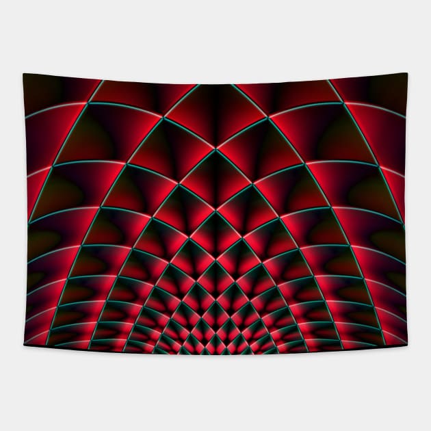 red and black roof support Tapestry by mister-john