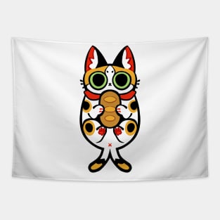 Lucky Cat with Bread Tapestry