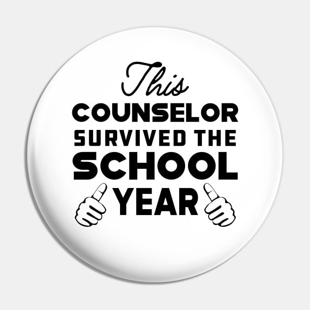 Counselor - This counselor survived the school Pin by KC Happy Shop