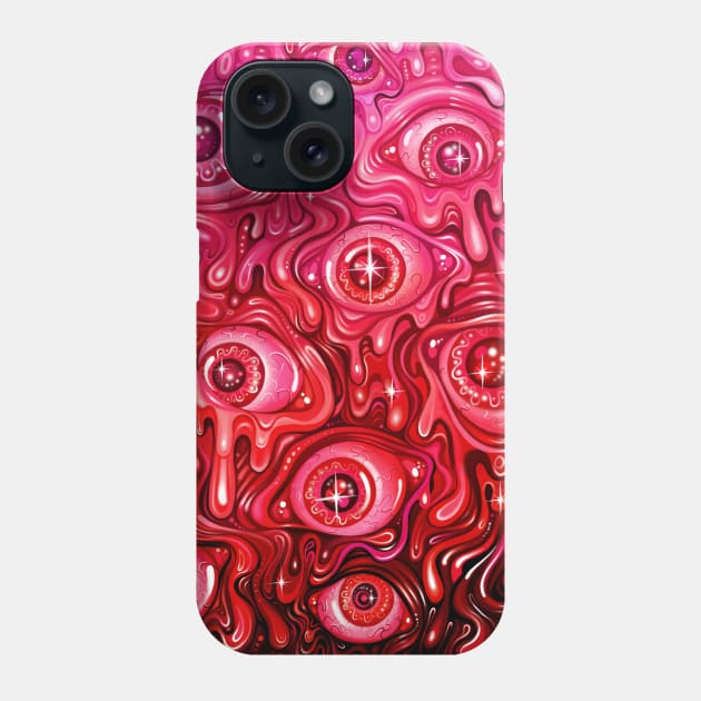 Red Eyeball Pattern Phone Case by Bethaliceart