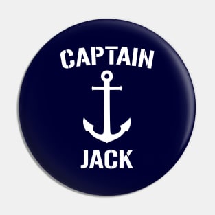 Nautical Captain Jack Personalized Boat Anchor Pin