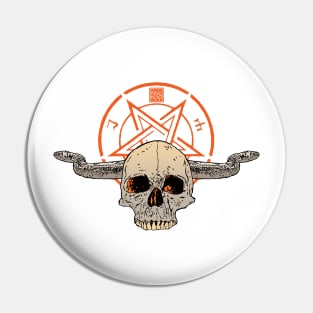 Halloween Skull and snakes Pin