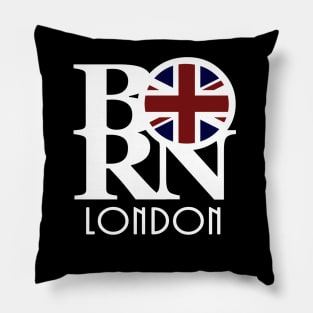 LOVE London White Text (UK Flag) Pillow