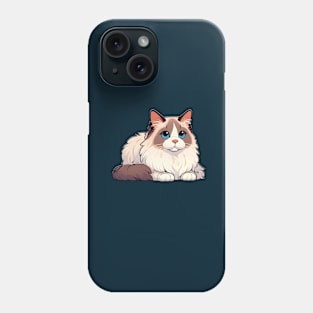 ragdoll cat illustration Phone Case