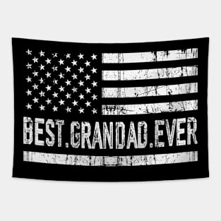Father's Day Best Grandad Ever with US American Flag Tapestry