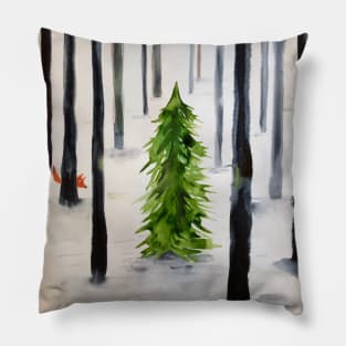 winter encounter Pillow