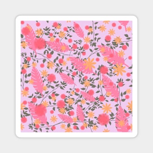 pink floral Magnet