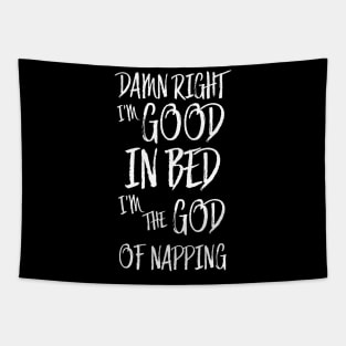 I am good in bed - black version Tapestry