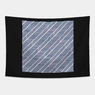 Herringbone 45 Navy Tapestry