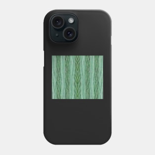 Green And White Vertical Striped - Spruce Green Aesthetic Lines Phone Case