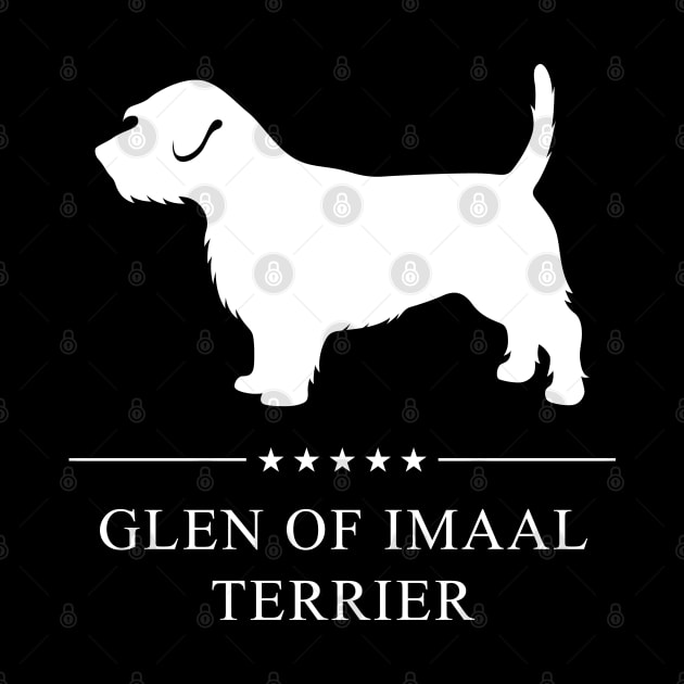 Glen of Imaal Terrier Dog White Silhouette by millersye