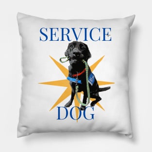 Service Dog Black Labrador Retriever Pillow