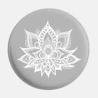 Grey Lotus Flower Pin