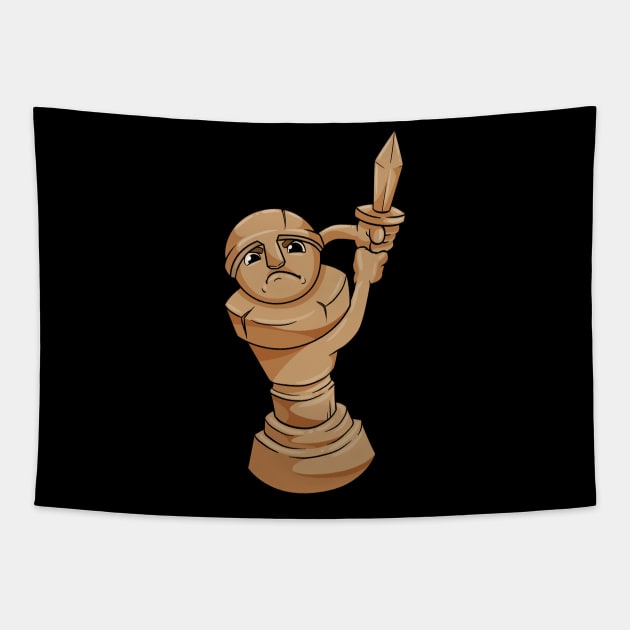 Cool pawn as a chess piece Tapestry by Markus Schnabel