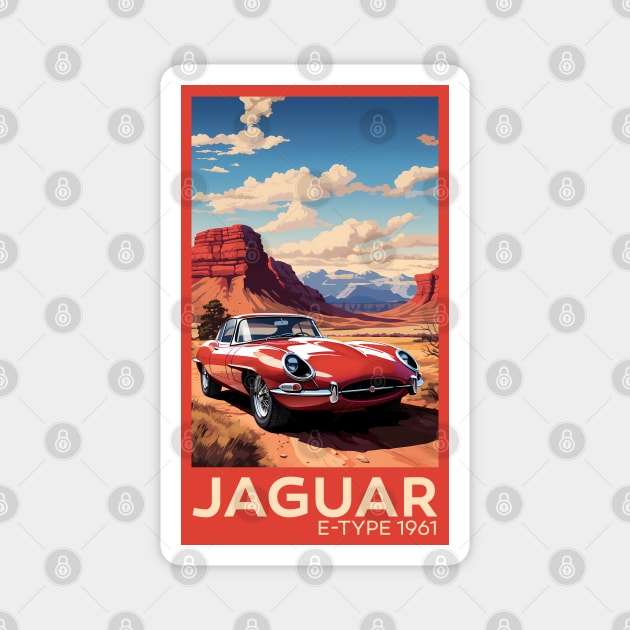 Jaguar E-Type Series 1 Magnet by MaxDeSanje 