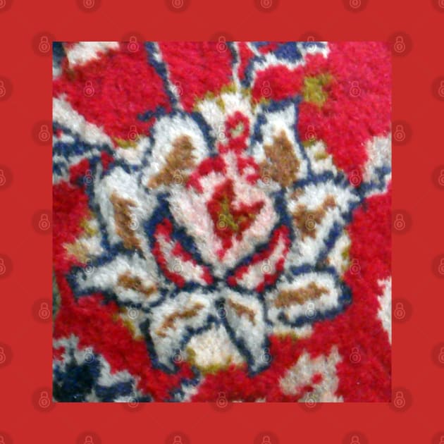 red flower, flower design, floral designs, minimal art, abstract art, floral pattern, antique rug photo , For custom orders please DM me. by Hadigheh-art