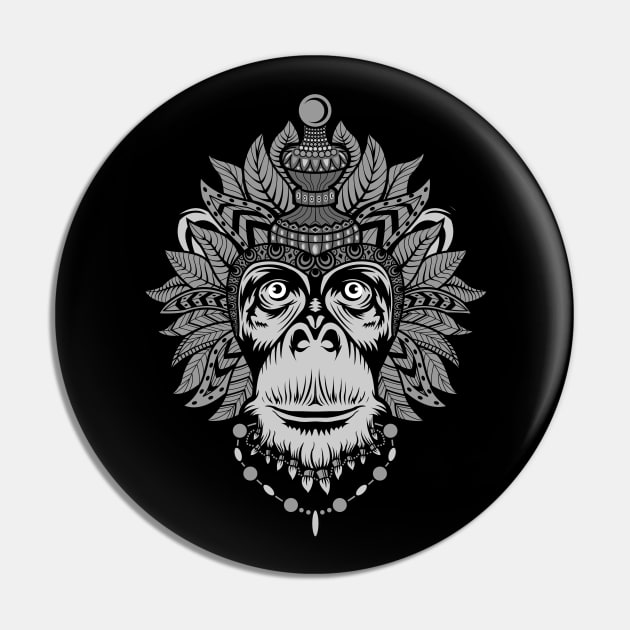 Monkey King grey Pin by michony