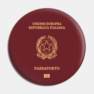 Italy passport Pin