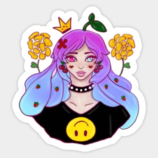 Kawaii Anime Chibi - Strawberry lover Sticker