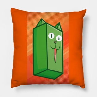 Green Rectangle Cat Pillow