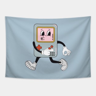 Retro Gameboy Funny Face Tapestry