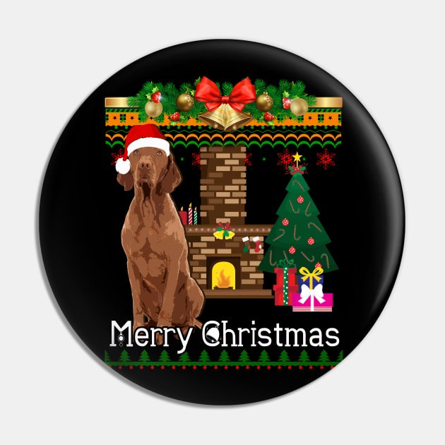 Ugly Christmas Sweater VIZSLA Pin by LaurieAndrew