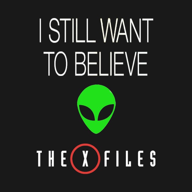 X-File Still Want To Believe Alien Head 2015 by squidhunterwa