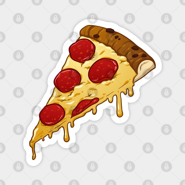 Pepperoni pizza slice Magnet by memoangeles