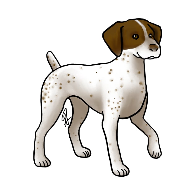 Dog - German Shorthaired Pointer - Liver White Ticked by Jen's Dogs Custom Gifts and Designs