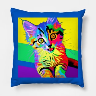 Pop Art Kitten Pillow