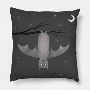 A Bat Hanging Out Pillow