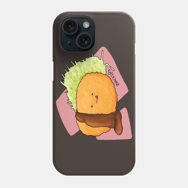 Croquette with sauce and cabbage Phone Case by Snacks At 3